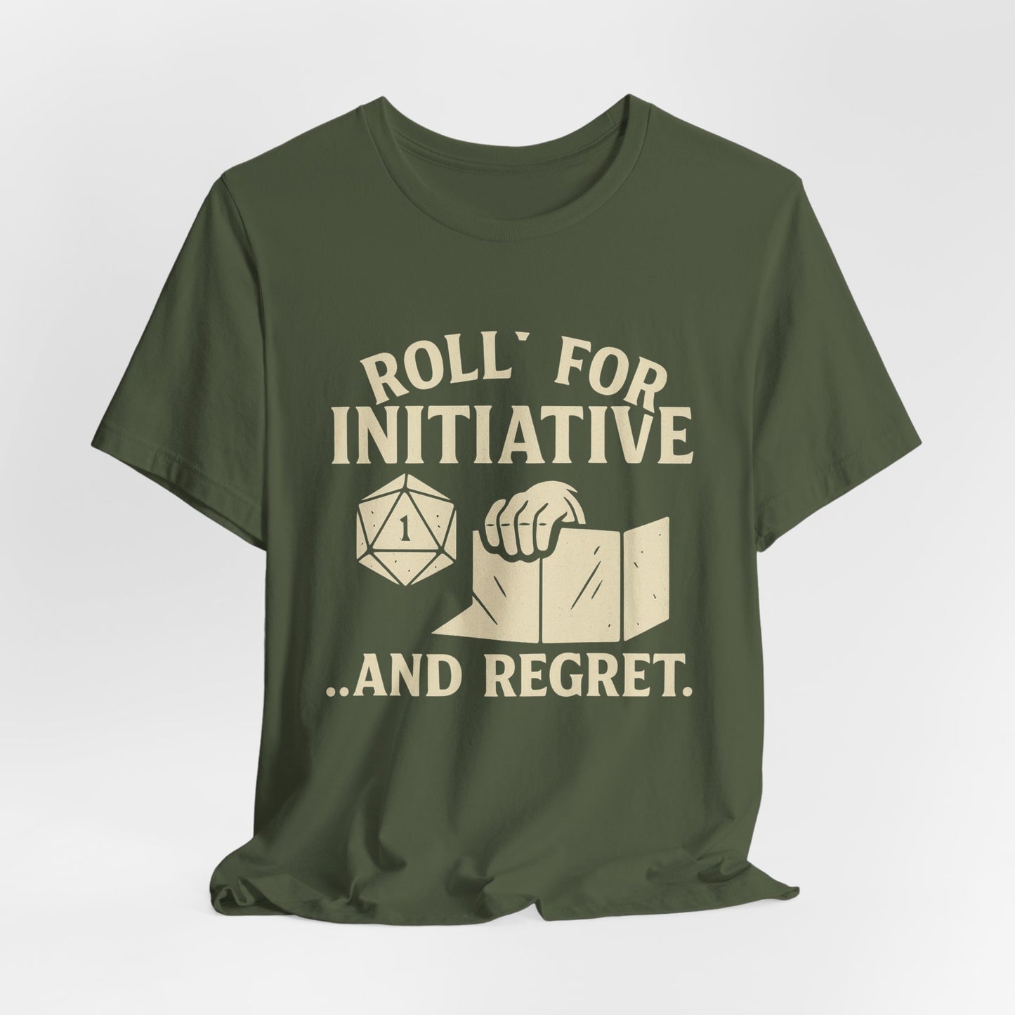 Roll for Initiative & Regret, Gamer Tee, D&D Shirt, RPG Gift, Geeky Apparel