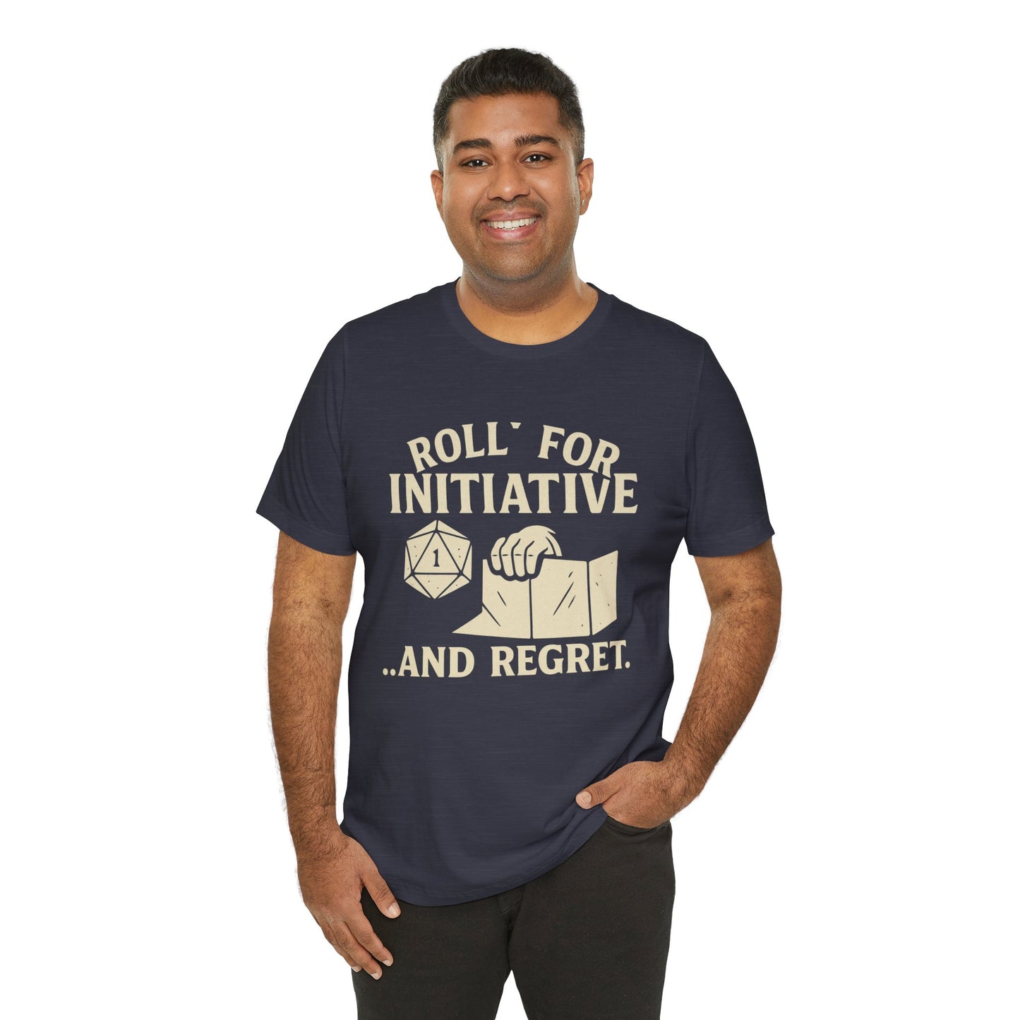Roll for Initiative & Regret, Gamer Tee, D&D Shirt, RPG Gift, Geeky Apparel