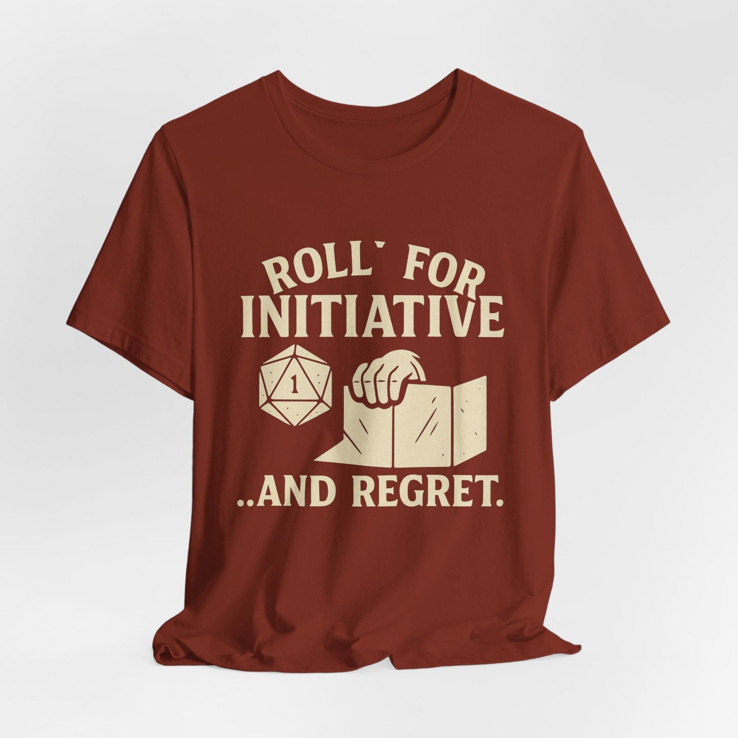Roll for Initiative & Regret, Gamer Tee, D&D Shirt, RPG Gift, Geeky Apparel