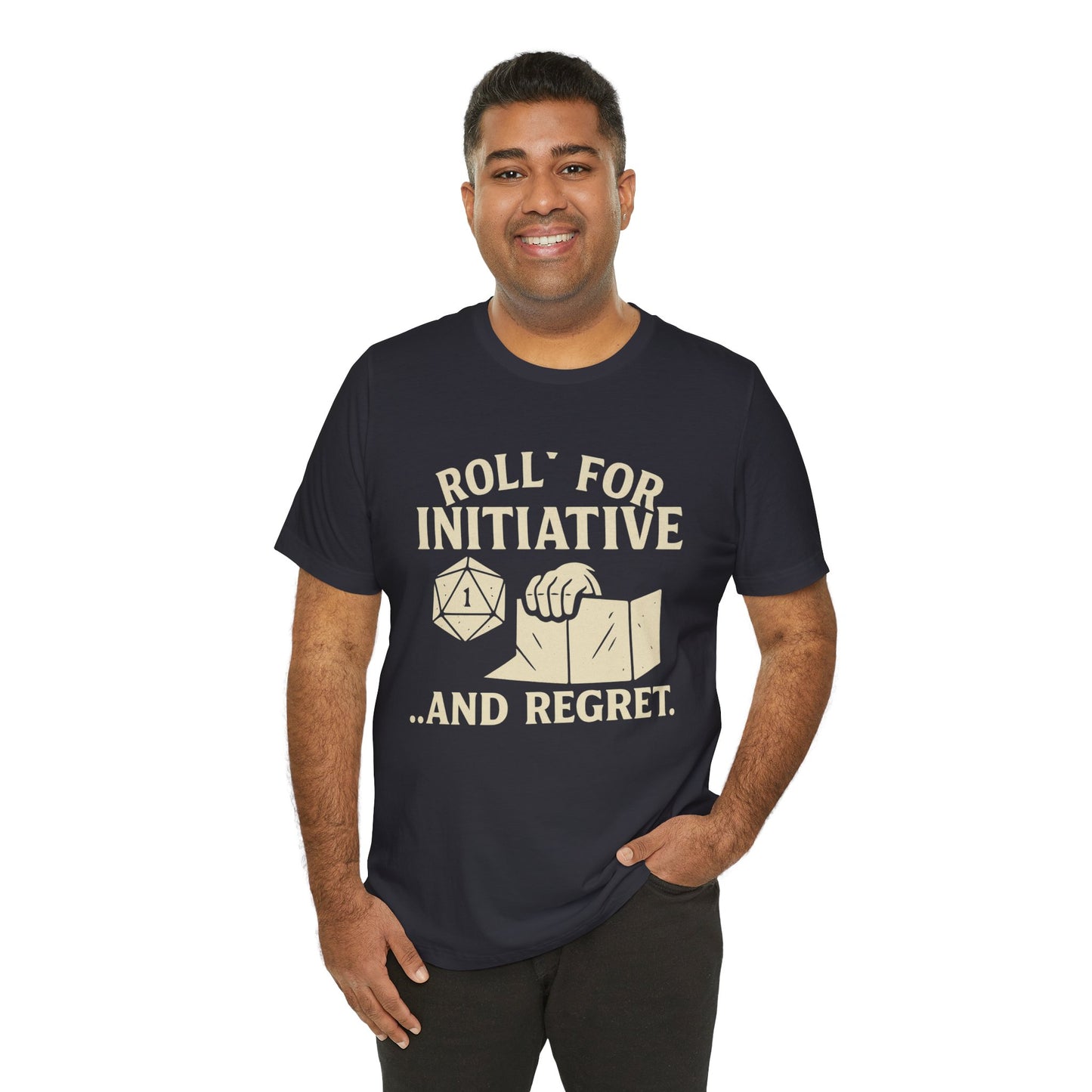 Roll for Initiative & Regret, Gamer Tee, D&D Shirt, RPG Gift, Geeky Apparel