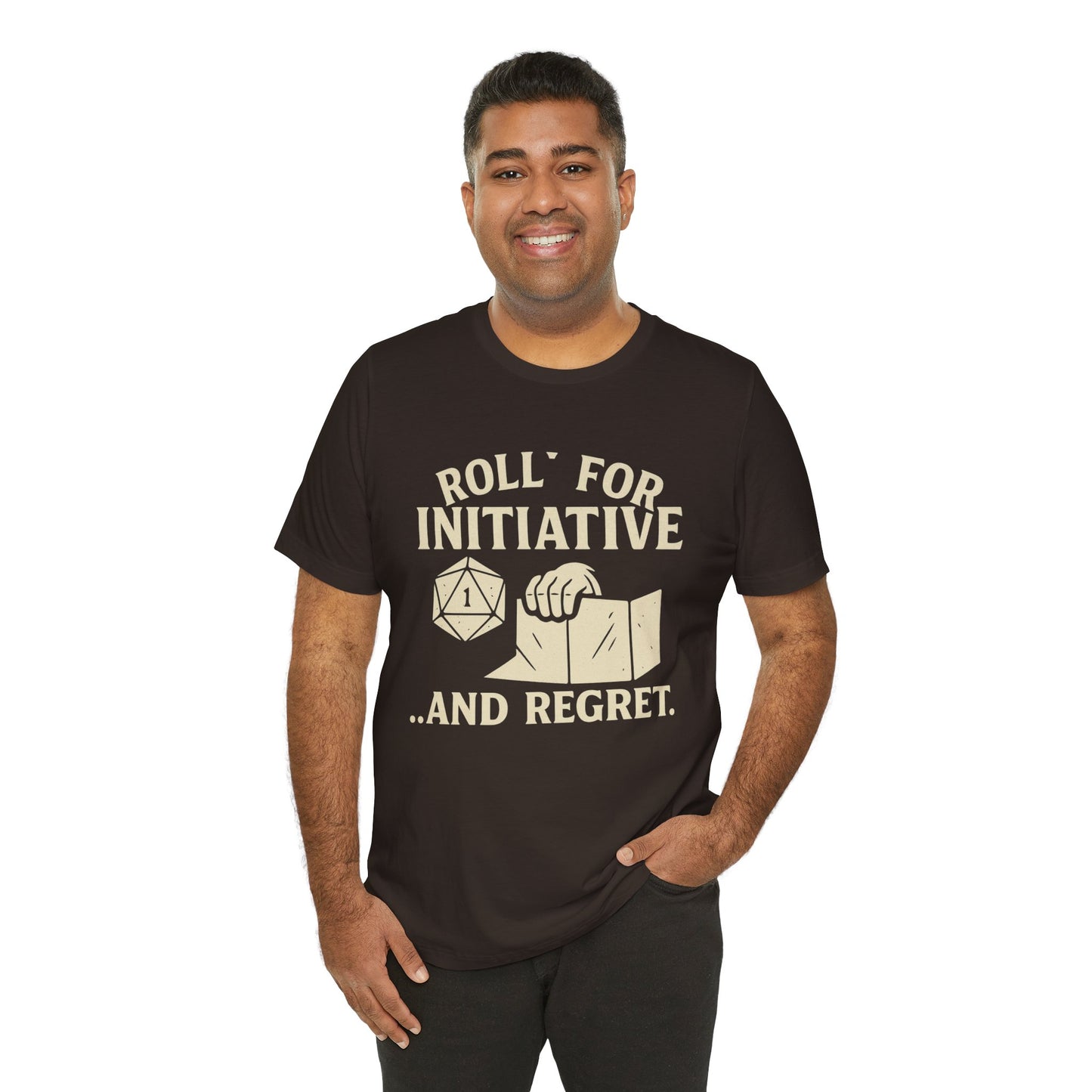 Roll for Initiative & Regret, Gamer Tee, D&D Shirt, RPG Gift, Geeky Apparel
