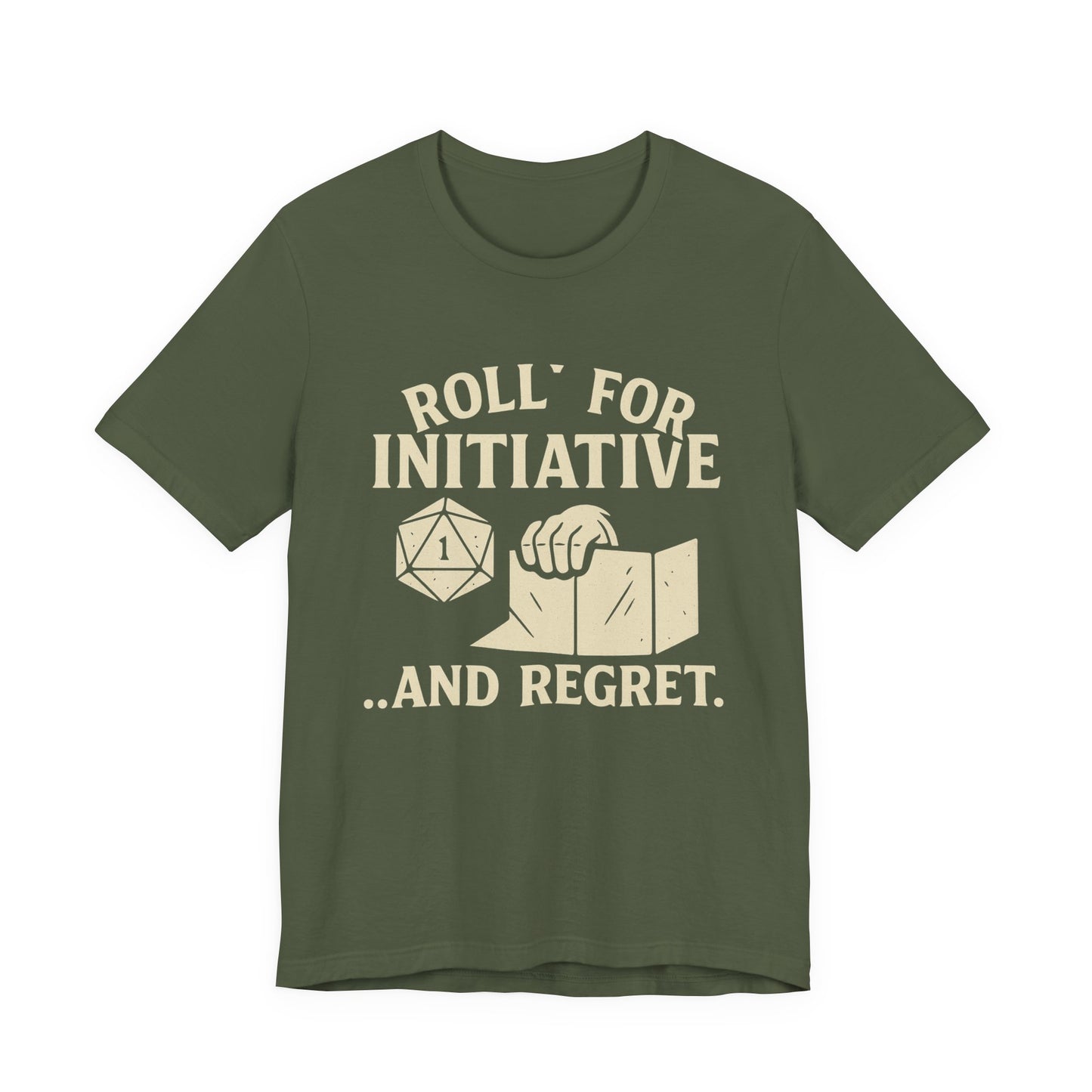 Roll for Initiative & Regret, Gamer Tee, D&D Shirt, RPG Gift, Geeky Apparel