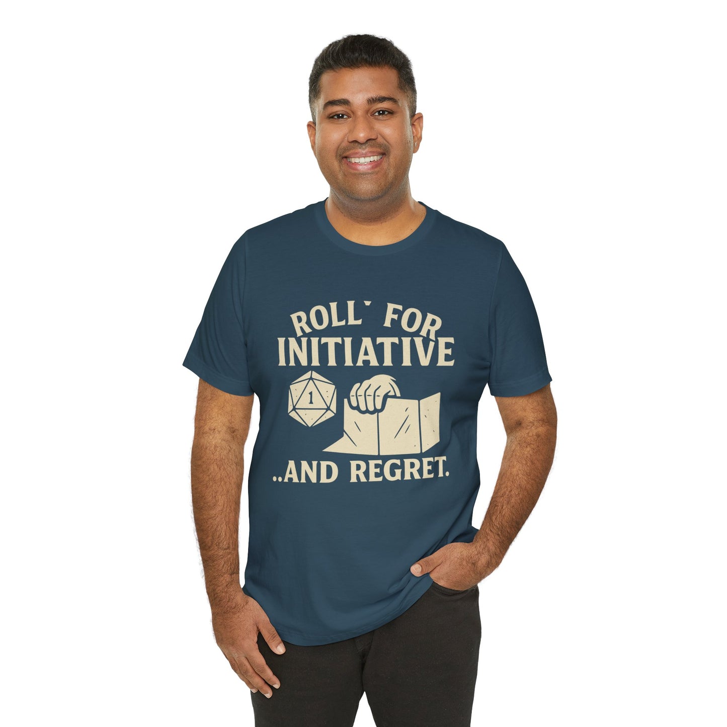 Roll for Initiative & Regret, Gamer Tee, D&D Shirt, RPG Gift, Geeky Apparel
