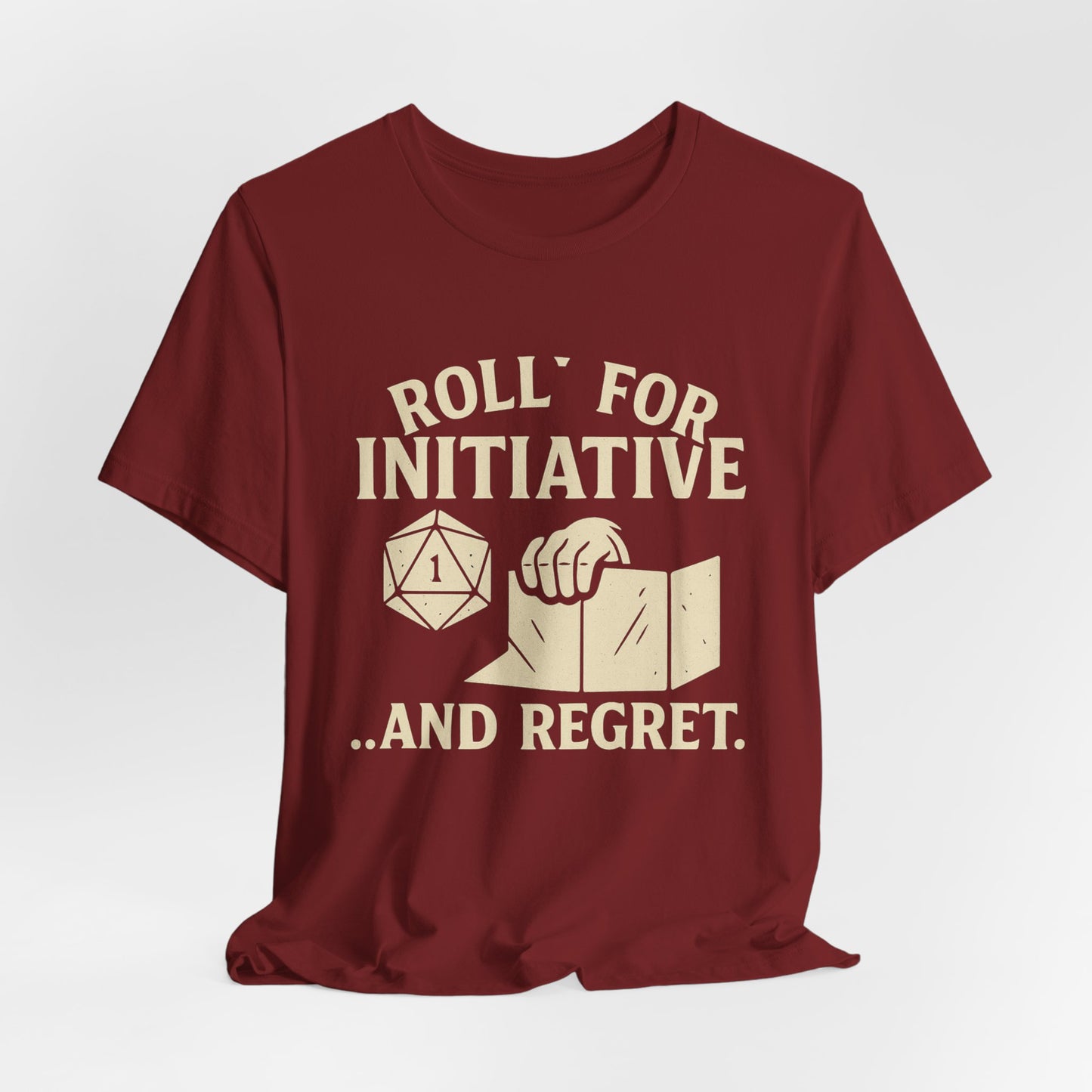 Roll for Initiative & Regret, Gamer Tee, D&D Shirt, RPG Gift, Geeky Apparel